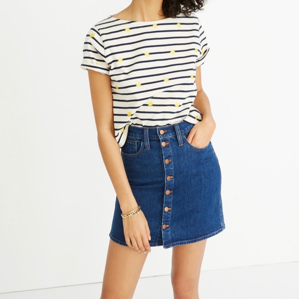 NWT Madewell Stretch Denim Mini in Arroyo Wash